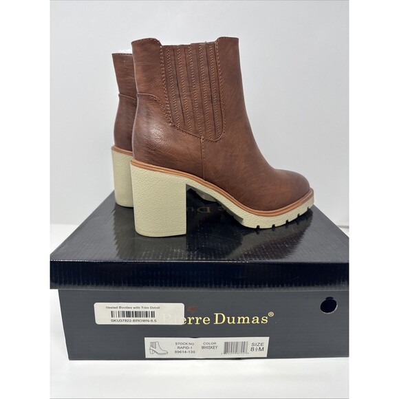 Women's Pierre Dumas Rapid-1 Boots Whiskey Brown NEW WITH BOX Size 8.5 - Picture 1 of 8
